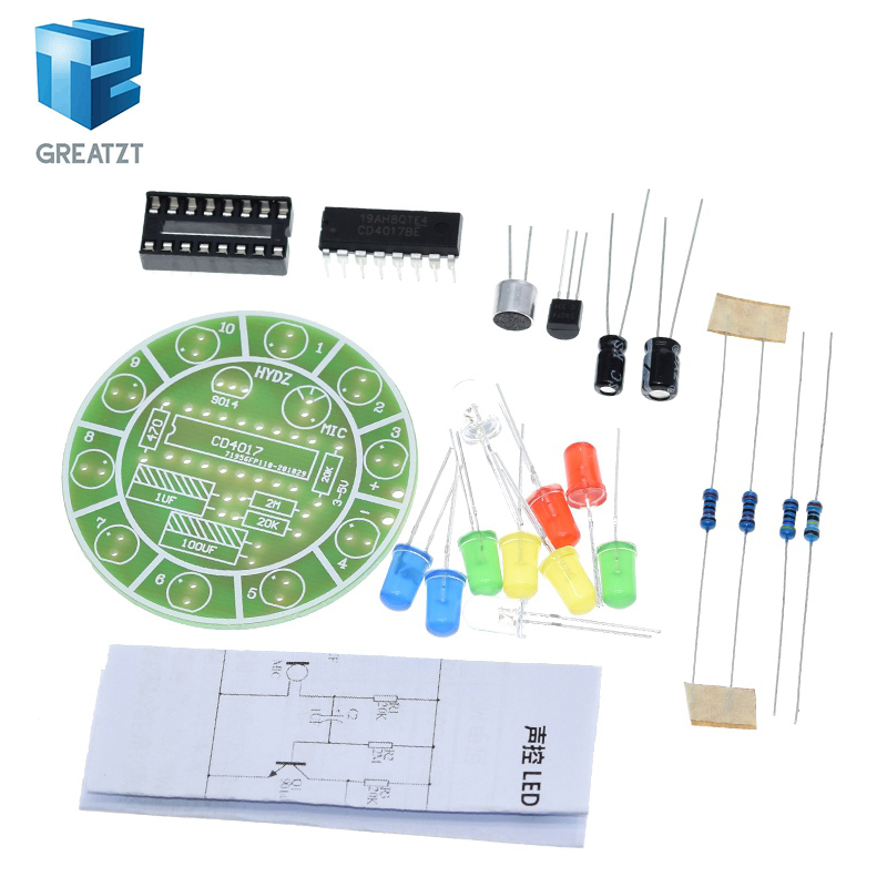 Diy Electronics Lab - Kit de Luz LED Rotativa Colorida