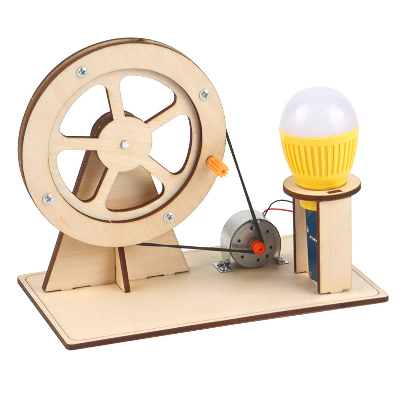 Diy Electronics Kids - Gerador de mão de madeira crianças