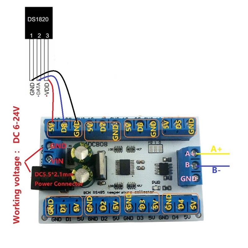 ELETECHSUP-Sensor De Controle  - Ds18B20 Temperature Sensor avaliação e preço