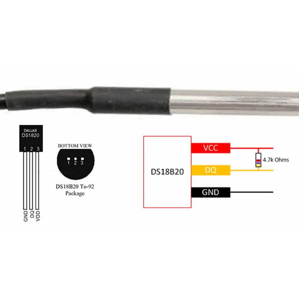 DS18B20 Sonda de temperatura 1 - Ds18B20 Temperature Sensor avaliação e preço