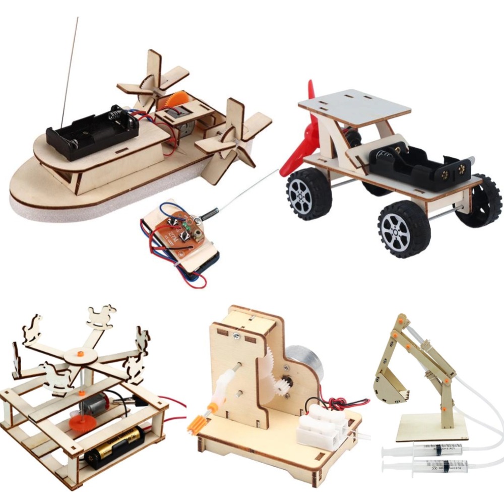 DIY Wooden Boat Model Science  - Diy Electronics Kids avaliação e preço