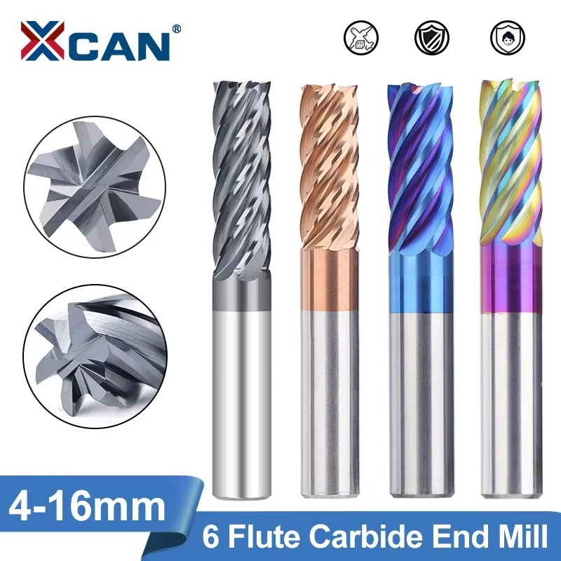 Xcan 4-16mm 6 flautas fresa de - Diy Cnc Router Electronics avaliação e preço