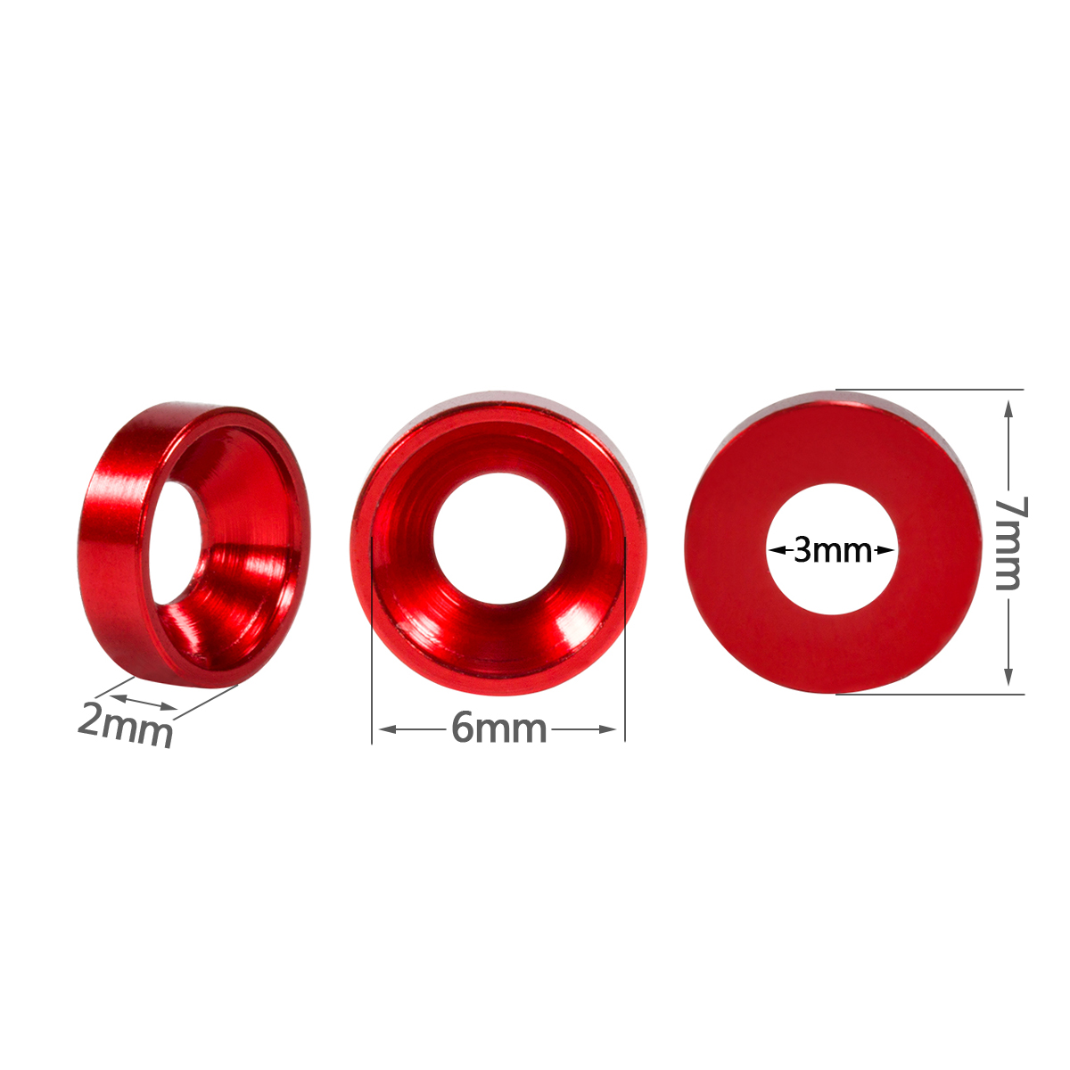 Arruelas escareadas anodizadas - Diy Electric Car avaliação e preço