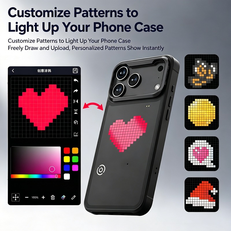 Capa de Telefone LED Pixel DIY - Diy Electronics Tpu avaliação e preço