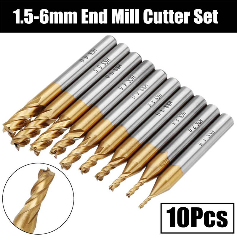 4 flautas fresas hss titânio f - Diy Cnc Router Electronics avaliação e preço