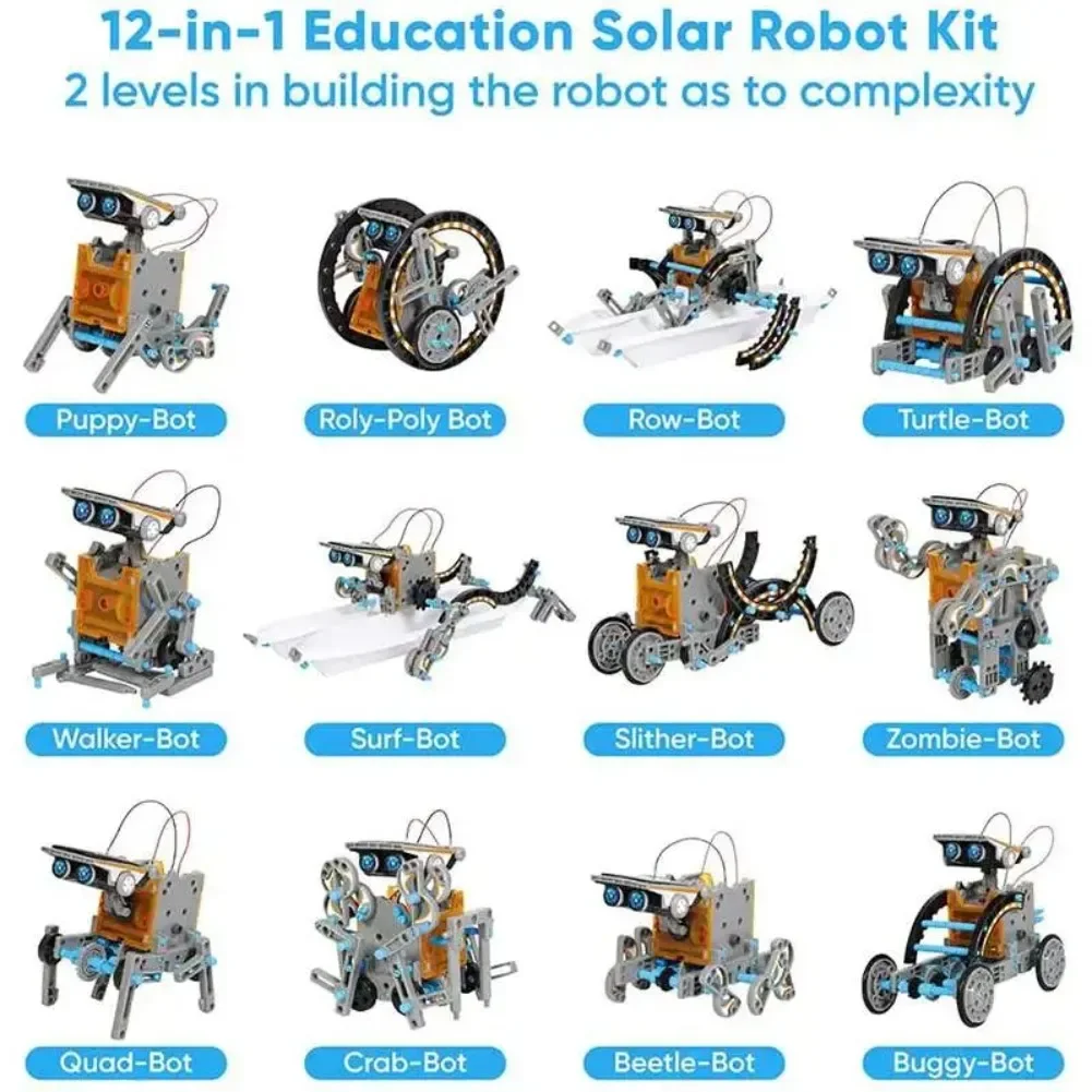 13 em 1 robô movido a energia  - Diy Electronics Kids avaliação e preço